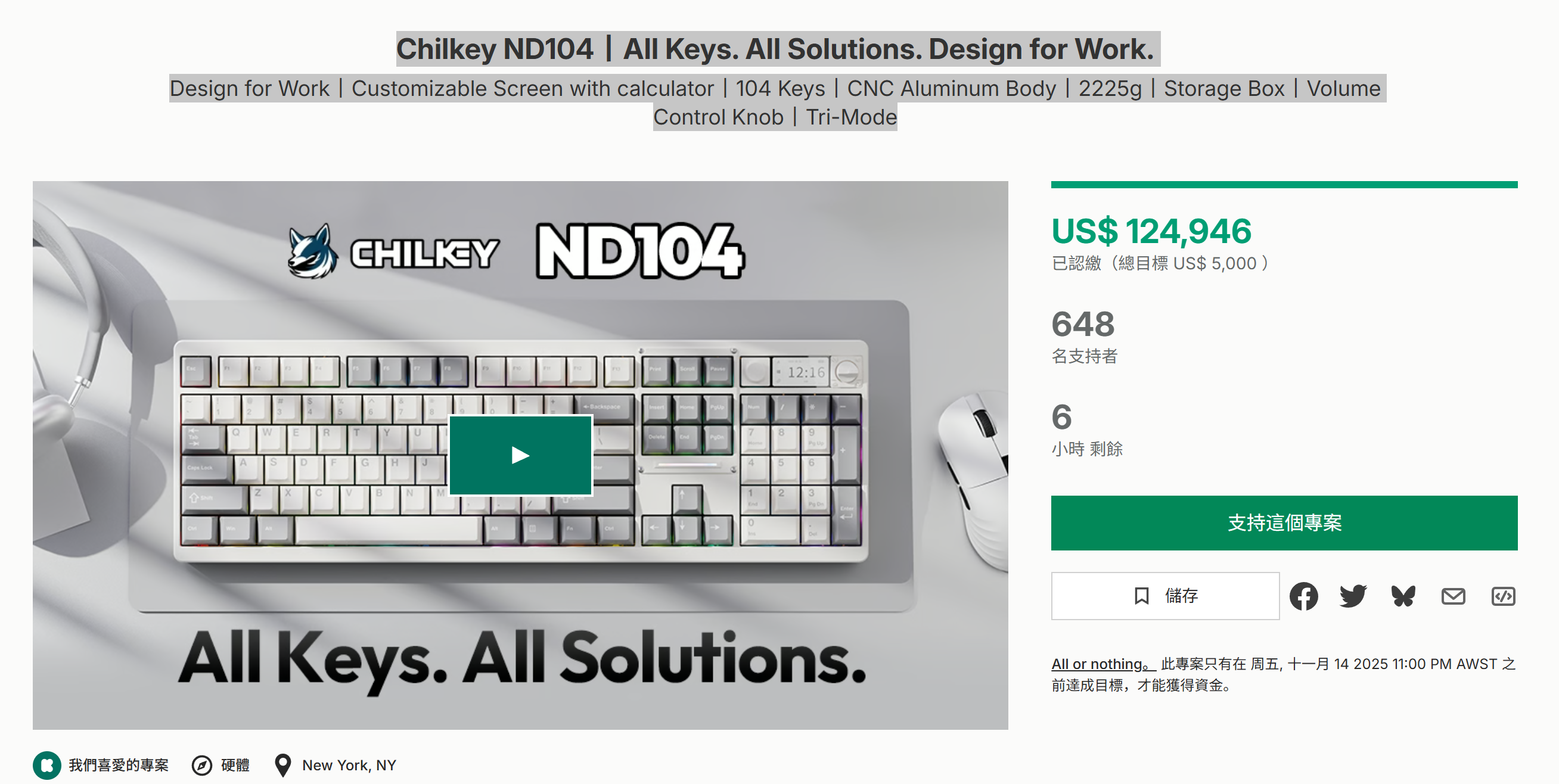 海外众筹-奇尔基ND104丨所有钥匙。所有解决方案。为工作而设计